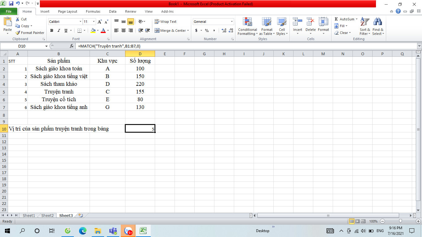 hàm index match