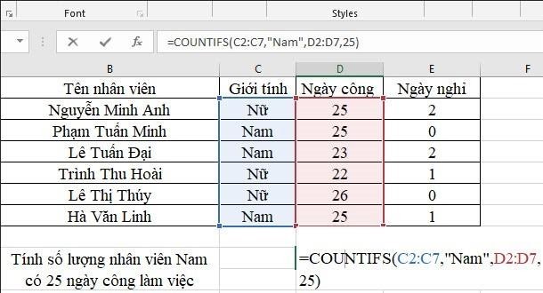 Hàm Countifs Trong Excel Công Thức Và Cách Dùng Hàm Countifs Trong Excel đầy đủ Có Ví Dụ 0388