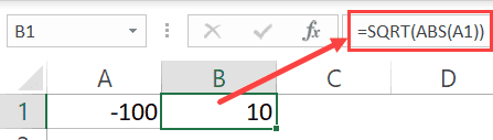 căn bậc 2 trong excel