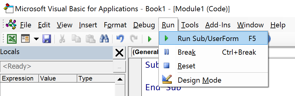 vba excel