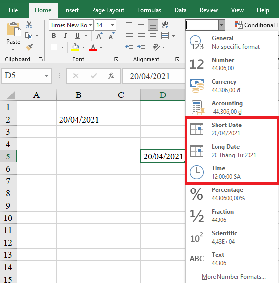 cách nhập ngày tháng nhanh trong excel