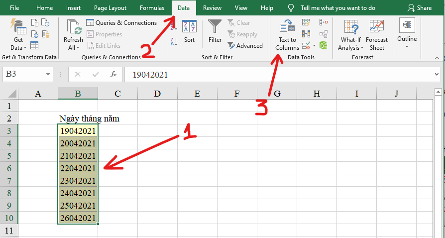 cách nhập ngày tháng nhanh trong excel