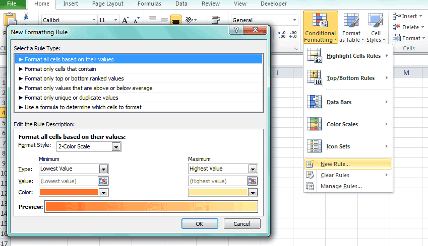 conditional formatting