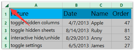 khóa cột trong excel