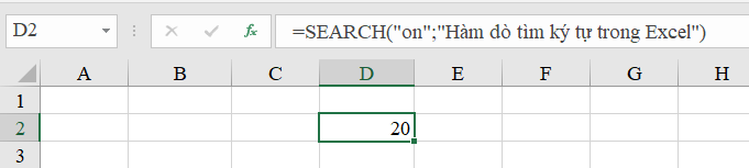 hàm dò tìm ký tự trong excel