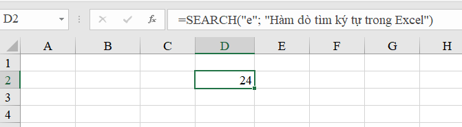 hàm dò tìm ký tự trong excel