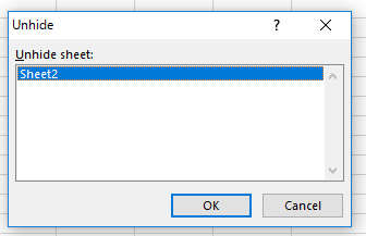 unhide trong excel