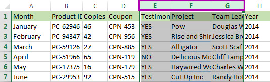 cách thêm cột trong excel