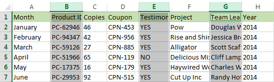 cách thêm cột trong excel