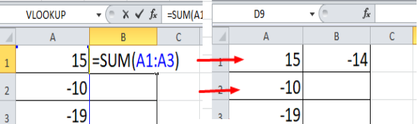 hàm trừ trong excel