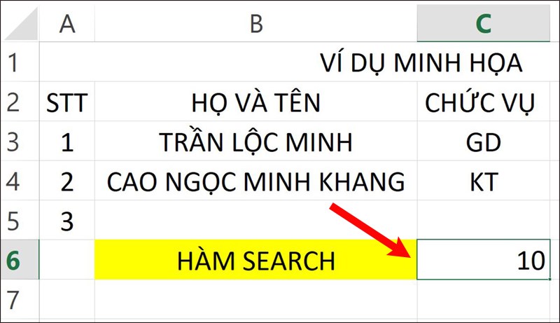 hàm search