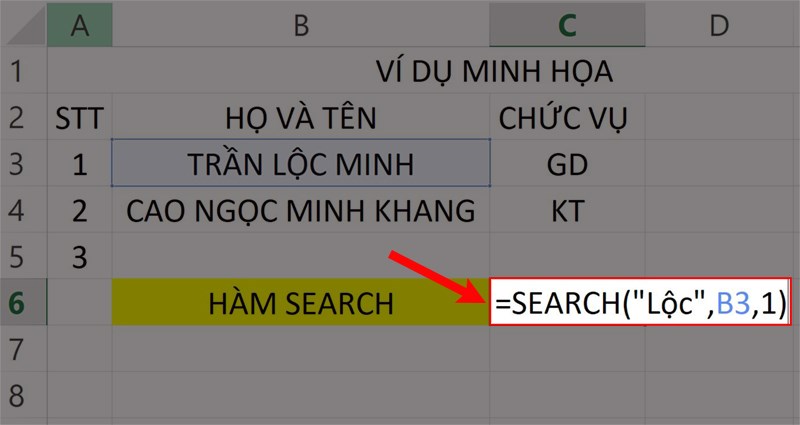 hàm search