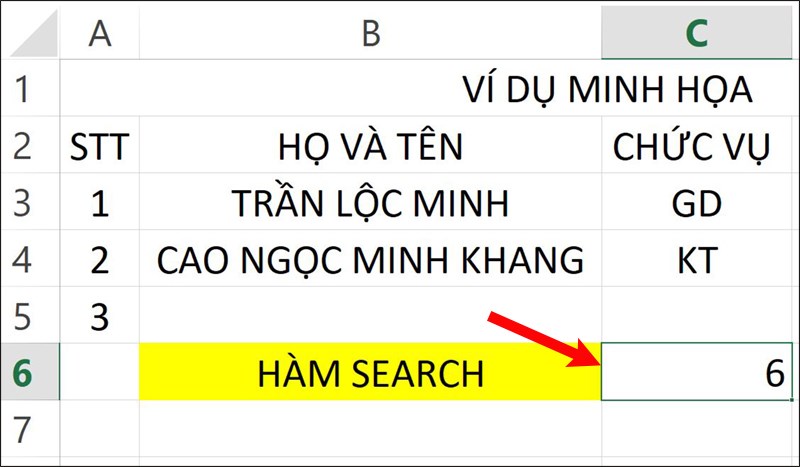 hàm search