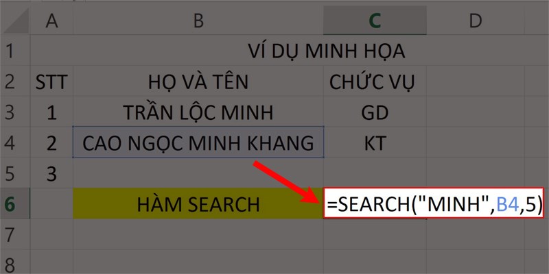 hàm search