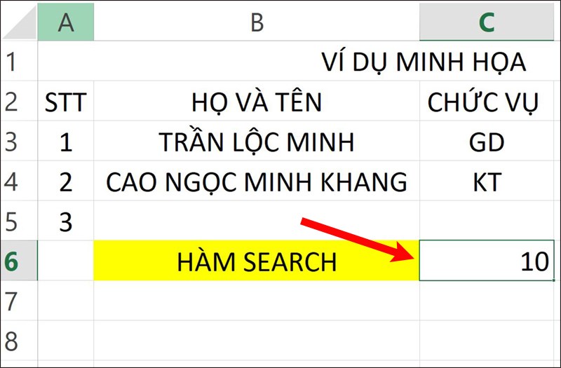 hàm search