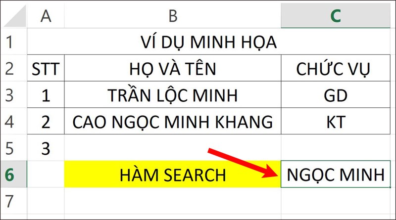 hàm search