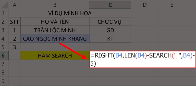 hàm search