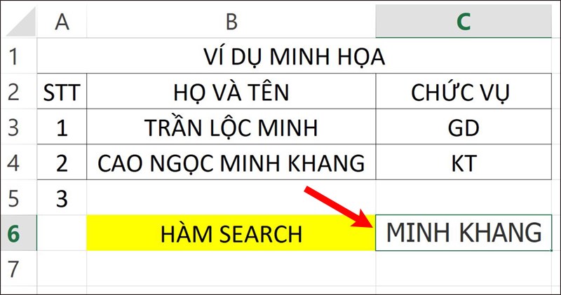 hàm search