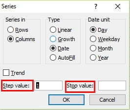 cách kéo ngày tăng dần trong excel