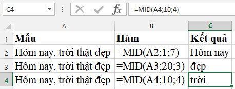 hàm xóa ký tự trong excel