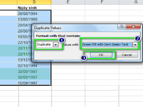 lọc trùng trong excel