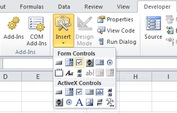 làm checklist trong excel