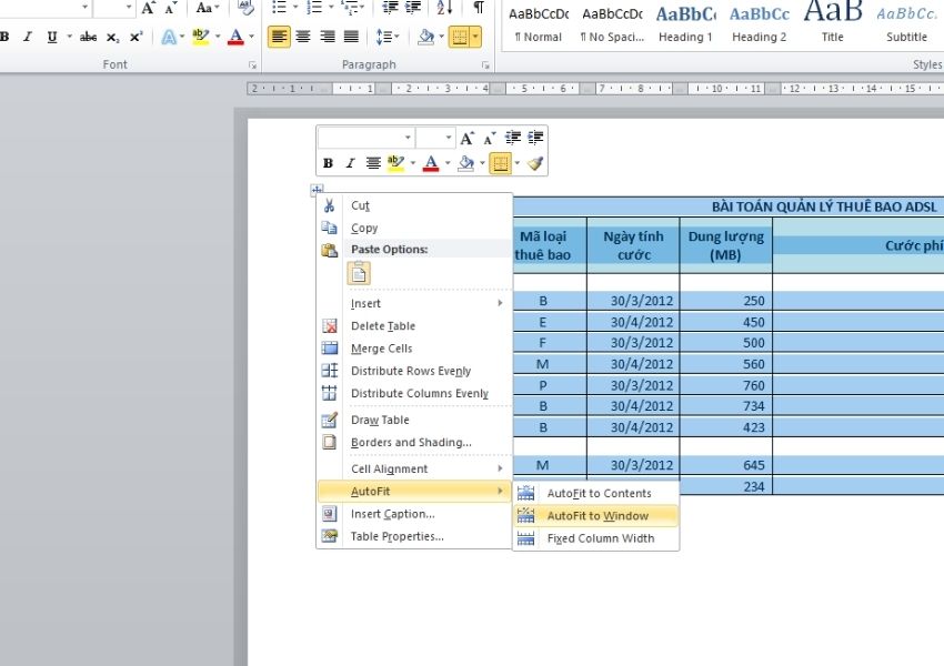 chuyển file excel sang word