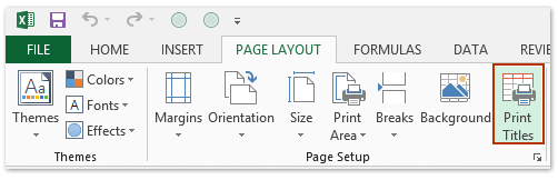 lặp lại tiêu đề trong excel