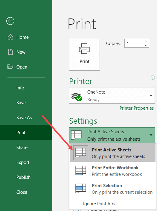 cách in file excel