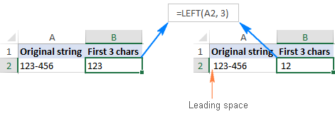 hàm left trong excel