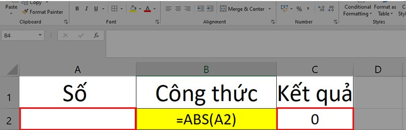 trị tuyệt đối trong excel