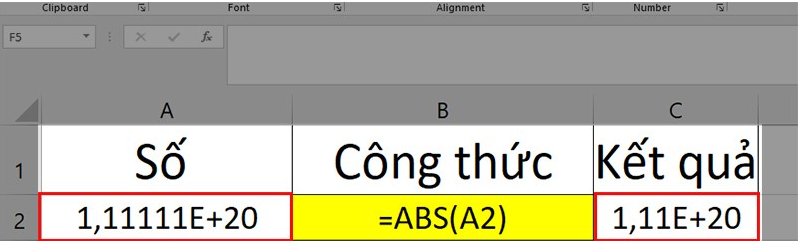 trị tuyệt đối trong excel