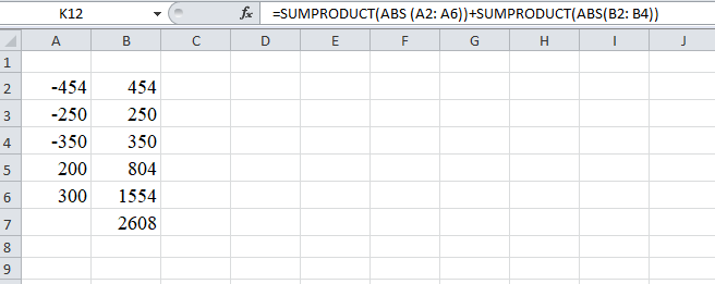 trị tuyệt đối trong excel