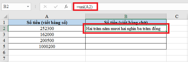 đổi số thành chữ trong excel