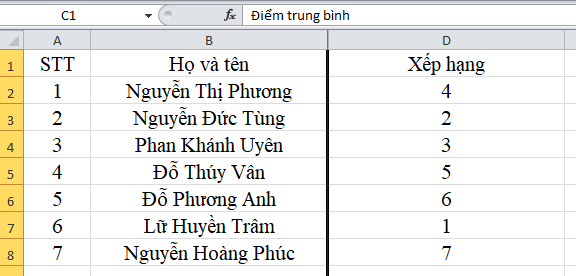 ẩn cột trong excel