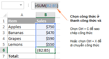 cách copy trong excel