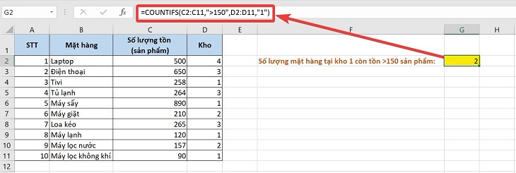 các hàm thông dụng trong excel