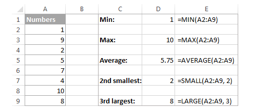 các hàm thông dụng trong excel