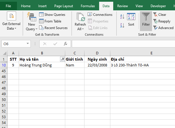 hàm tìm kiếm tên trong excel