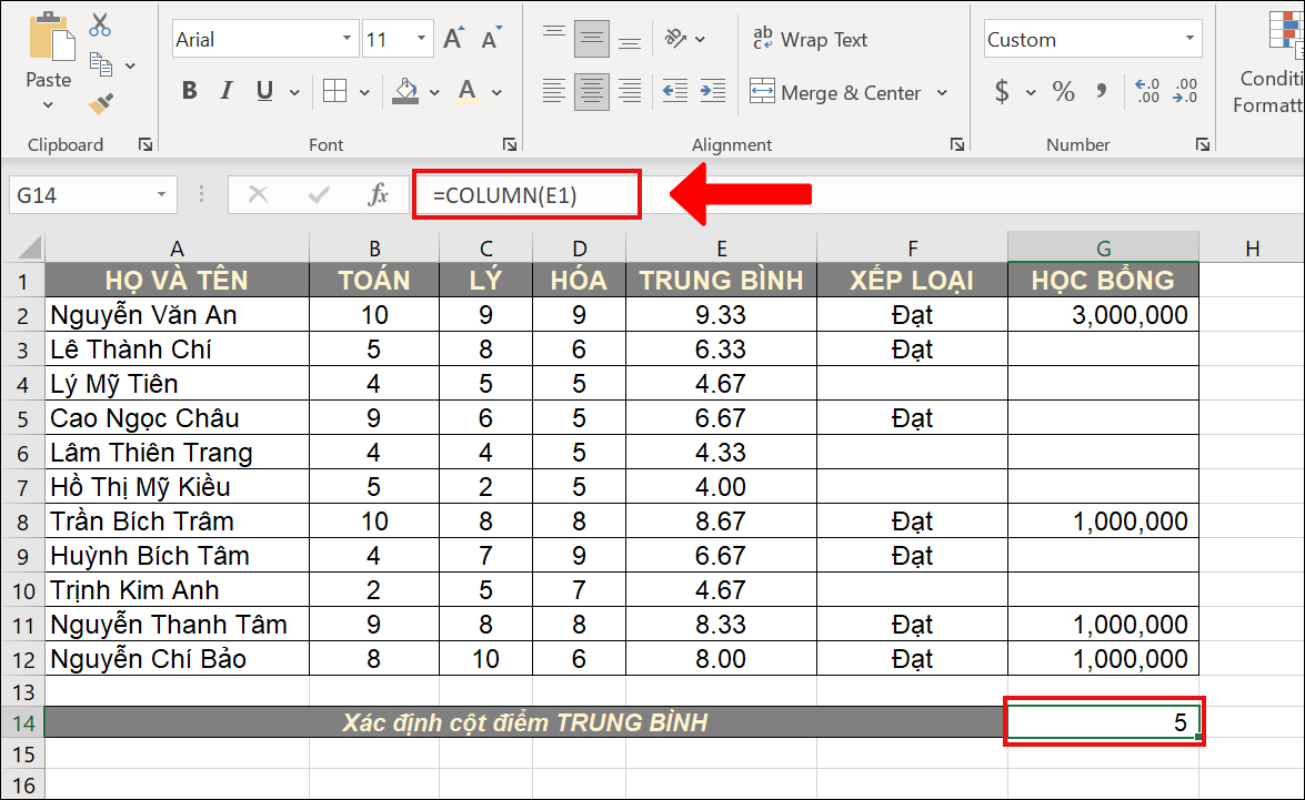 hàm thống kê trong excel