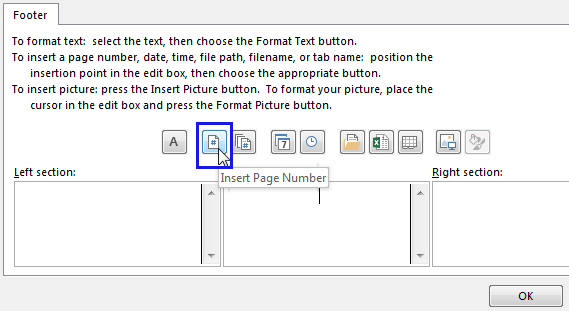 đánh số trang excel