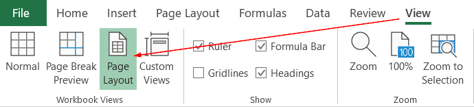 đánh số trang excel