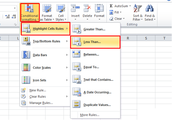 tô màu dòng có điều kiện trong excel