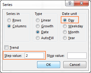 tự nhảy ngày tháng trong excel