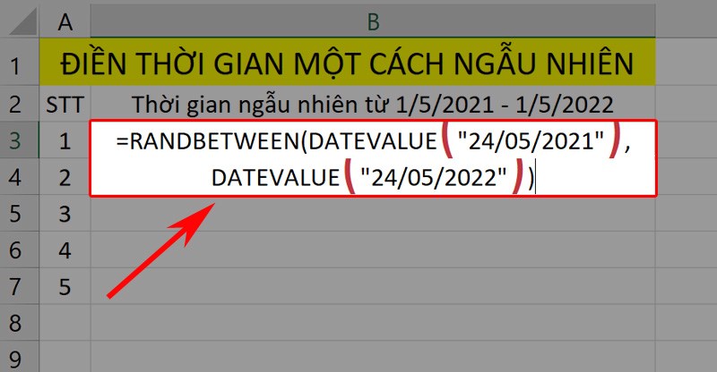 tự nhảy ngày tháng trong excel