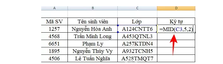 lấy ký tự trong excel