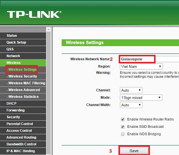 cài đặt wifi tp link