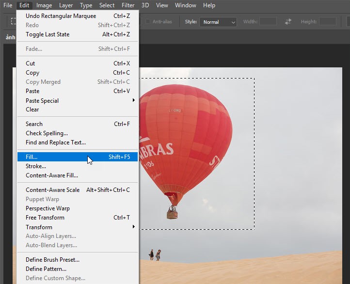 xóa đối tượng trong photoshop