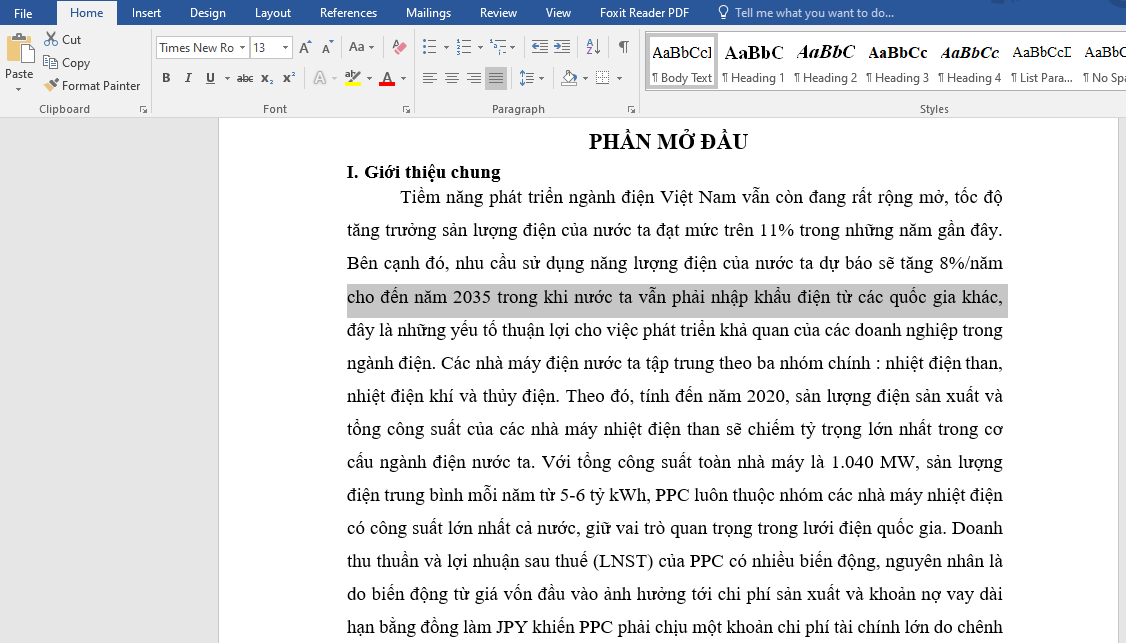 gạch ngang chữ trong word