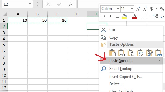 chuyển hàng thành cột trong excel